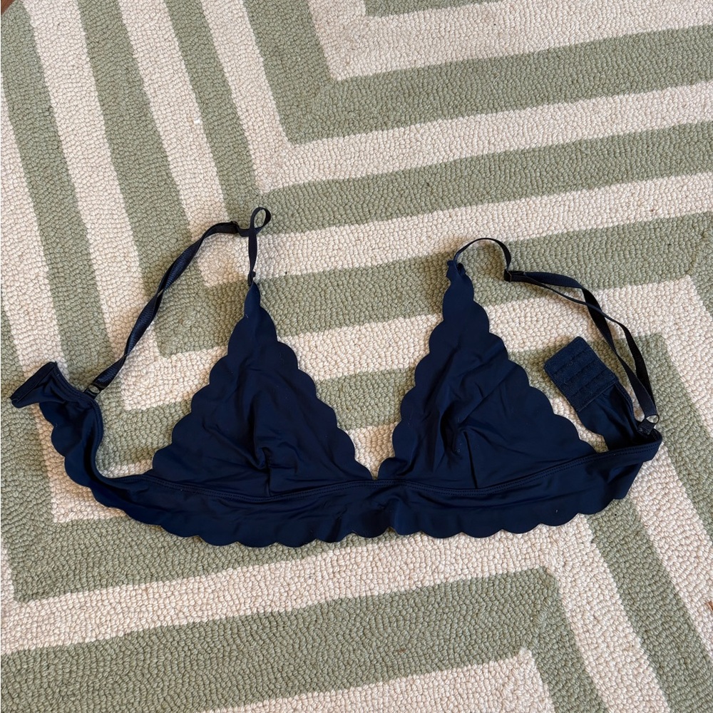 Navy Scalloped Bralette